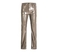 JACK & JONES Jjxx Jxkenya Hw Straight Faux Leat Pants Noos Pantaloni, Brindle/Dettagli: Lucido, S Donna