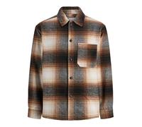 JACK & JONES Jjzac Heavy Brush Overshirt LS, Monks Robe, M Uomo