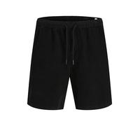 JACK & JONES Jogger Shorts Jpstbill Corduroy-Pantaloncini da Jogging SRT SN, Nero, M Uomo