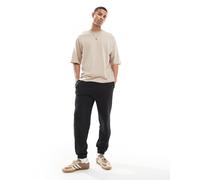 Jack & Jones - Joggers ampi neri con fondo elasticizzato-Nero XS