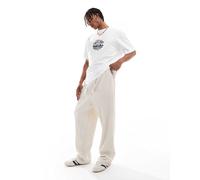 Jack & Jones - Joggers plissé crema vestibilità ampia-Bianco XL