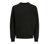 JACK & JONES Jorace Knit Crew Neck BF Maglione da Uomo, Nero, M