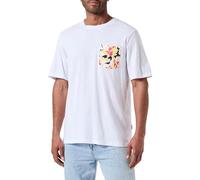 JACK&JONES JORARUBA Abstract AOP Pocket Tee SS CN, Bianco, XXL