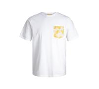 JACK & JONES Joraruba Convo Pocket Tee SS Crew Neck T-Shirt, Bianco, S Uomo