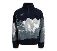 JACK & JONES Jorbear Mountain Teddy Half Zip Hn T25, Blazer Blu Marine, XL