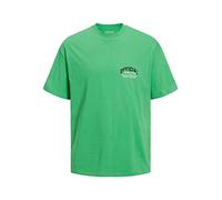 JACK & JONES Jorbrink Studio Back Tee SS Crew Neck T-Shirt Uomo, Verde (Island Green), M