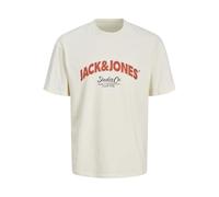JACK & JONES Jorbronx Arch Big Tee SS Girocollo T-Shirt, Bianco Antico, S Uomo