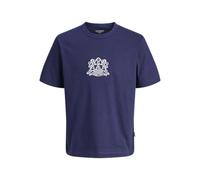 JACK & JONES Jorcambridge EMB Tee SS Crew Neck, Ocean Cavern, L