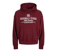 JACK & JONES Jorcambridge Sweat Hood, Rosso Tibetano, XL Uomo