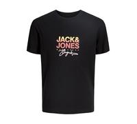 JACK & JONES Jorcanggu Tee SS Crew Neck Fst Jnr, Nero, 12 Anni