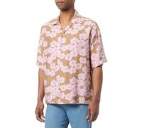 JACK & JONES Joreaster Marshall AOP Shirt SS Camicia a Maniche Corte, Tigers Eye, M Uomo