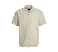 JACK & JONES Joreaster Palma-Maglietta Seersucker SS Camicia a Maniche Corte, Campi di Rye/Strisce: Strisce, S Uomo