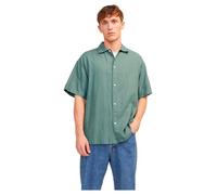 JACK & JONES JORFARO Linen - Maglietta Oversize SS SN, Laurel Wreath, M