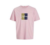 JACK & JONES Jorfrederiksberg Box Script Tee SS CN Ln, Tickled Pink, M
