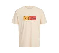 JACK & JONES Jorfrederiksberg Box Tee SS C.N Pls, Bianco Antico, 5XL Uomo