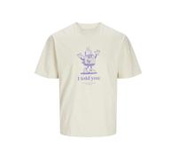 Jack&Jones Jorgame Tee SS Crew Neck Tg, Crema di Burro, M