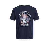 JACK & JONES Jorheavens Tee SS Crew Neck SN T-Shirt, Sky Captain, XS Uomo