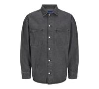 JACK & JONES Jorhenry Overshirt LS SN, Denim Nero, XS Uomo