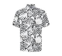 JACK & JONES Jorjoshua Aruba Shirt SS Camicia a Maniche Corte, Cloud Dancer/AOP: Astratto, M Uomo