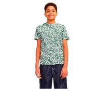 JACK & JONES Jorlafayette AOP Tee SS Crew Neck Jnr T-Shirt, Laurel Wreath, 128 cm Bambini e Ragazzi