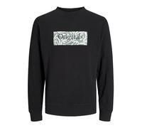 Jack & Jones JORLAFAYETTE Branding Sweat Crew, Nero, L