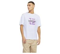 Jack & Jones - JORLAFAYETTE BRANDING TEE SS CREW NEC LN Bianco - Abbigliamento S Bianco