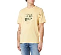 JACK & JONES JORLUCCA Tee SS Crew Neck 1 Fst, Paglia Italiana, S