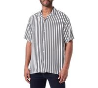 JACK & JONES Jorluke Aruba Resort-Maglietta SS Camicia a Maniche Corte, Bianco Brillante/Strisce: Strisce, L Uomo