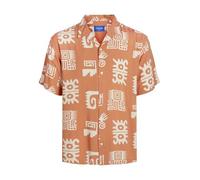 JACK & JONES Jorluke Ocean Resort-Maglietta SS Camicia a Maniche Corte, Carnelian, S Uomo