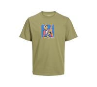 JACK & JONES Jormanchester Cubism Front Tee SS CN, Cedro, XXL
