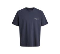 JACK & JONES Jormontauk AOP Back Tee SS Crew Neck, Odyssey Gray, S Uomo