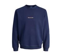 JACK & JONES JORNORREBRO EMB Sweat Crew - Felpa da Uomo, Ocean Cavern, M