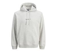 Jack & Jones Jornorrebro EMB Sweat Hood Noos, Melange Bianco, S