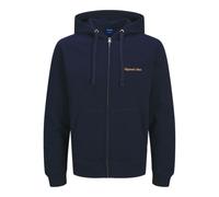 JACK & JONES Jornorrebro EMB Sweat Zip Hood Noos, Ocean Cavern, S Uomo