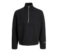 JACK & JONES Jornorrebro Knit Half Zip Pls - Plus Size, Nero, 4XL