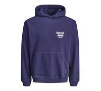 JACK & JONES Jornorrebro Typo Back Sweat Hood SN, Ocean Cavern, M