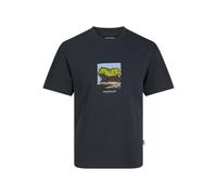 JACK & JONES Jorportland Lino Front Tee SS Crew Neck T-Shirt, Forest River, S Uomo