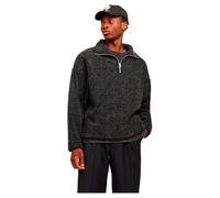 JACK & JONES Jorroxbury Teddy-Felpa a Collo Alto Maglia di Tuta, Nero/Dettaglio: mélange, L Uomo
