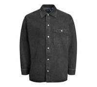 JACK & JONES Jorsantorini Overshirt LS Camicia a Maniche Lunghe, Denim Nero, M Uomo