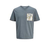 Jack & Jones Jorsplit AOP Pocket Tee SS Crew Ne Pls, Stormy Weather, XXXXXL