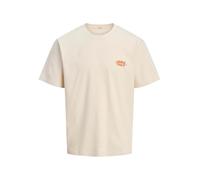 JACK & JONES Jortavira Type Back Teess Crew Neck Oc25 da Uomo, Natur, S