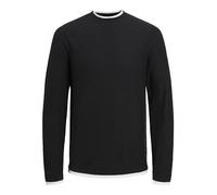 JACK & JONES Jortwinn Maglia Girocollo SN Maglione Lavorato, Nero, L Uomo