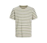 JACK & JONES Jorvarenna Stripe Tee SS Crew Neck, Salvia Argento, M Uomo