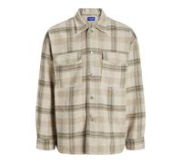 JACK & JONES Jorvesterbro Check Overshirt LS SN Giacca da Camicia, Bianco Antico, M Uomo