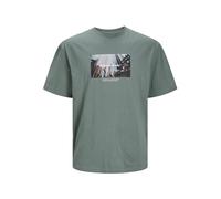 JACK & JONES Jorvesterbro Picture Tee SS Crew Neck Ln T-Shirt, Laurel Wreath, S Uomo