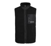 JACK & JONES Jorvesterbro Teddy Aw24 Noos-Scaldacollo Gilet, Nero, L Uomo