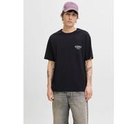 Jack & Jones - Joryork Back Tee Ss Crew Neck Nero - Abbigliamento XL Nero