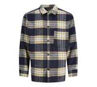 Jack & Jones Jorzac Overshirt a Quadri LS Noos Polo, Spazio Esterno, XL Uomo