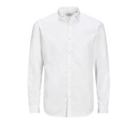 JACK & JONES Jprblacardiff Shirt L/S PS Noos, Camicia (IT, Testo, 5XL, Plus, Regular, Bianco)