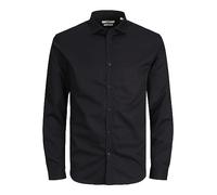JACK & JONES Jprblacardiff Shirt L/S PS Noos, Camicia (IT, Testo, XXL, Plus, Regular, Nero)